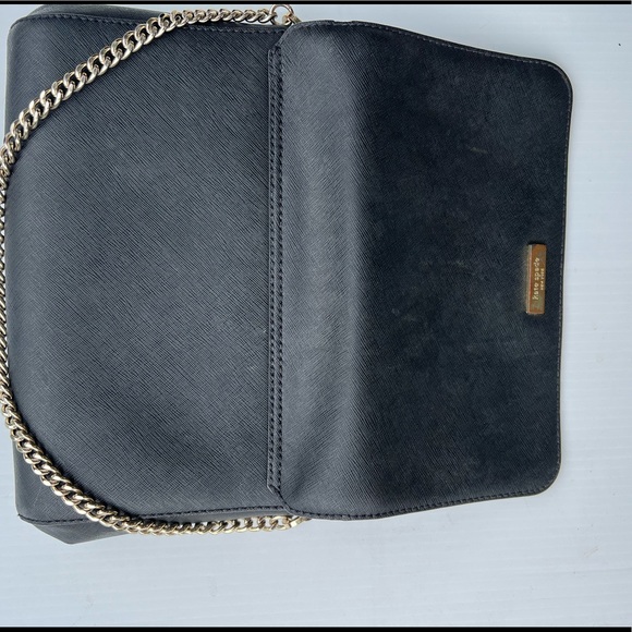 Kate spade small chain clutch black leather - Picture 8 of 9